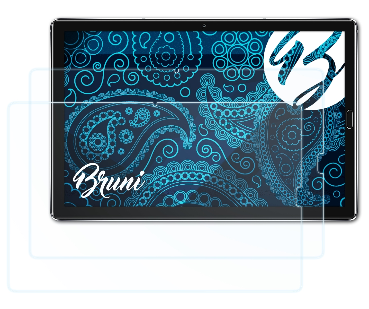 BRUNI 2x Basics-Clear Schutzfolie(für Huawei M5 Pro) MediaPad