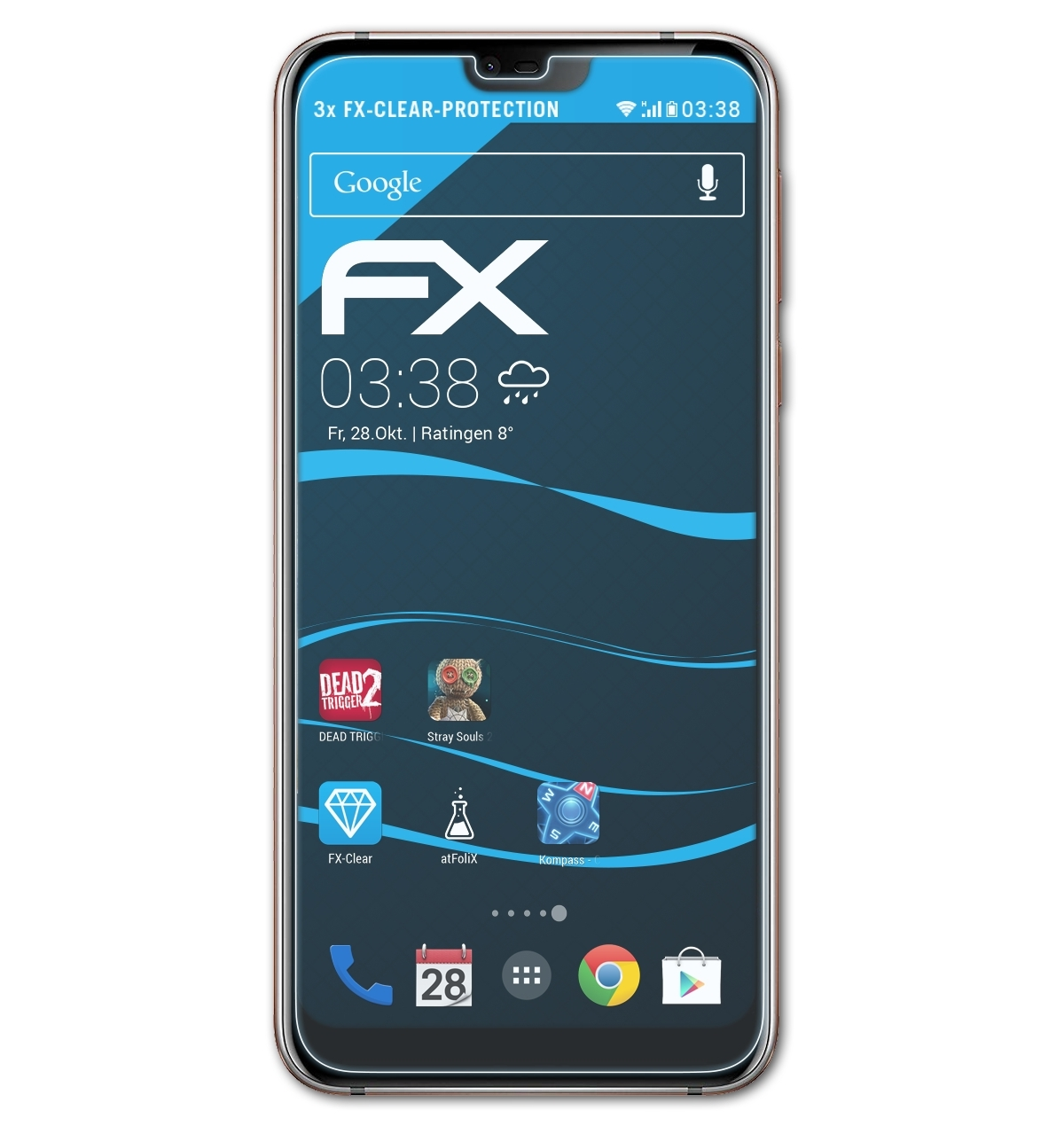 ATFOLIX Displayschutz(für Nokia FX-Clear 7.1) 3x