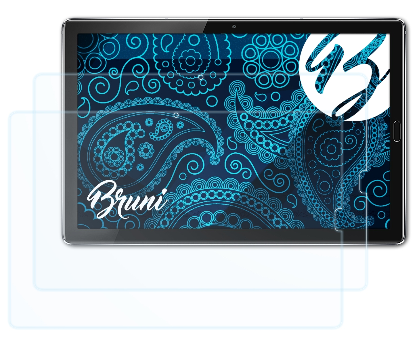 BRUNI 2x Schutzfolie(für Huawei Basics-Clear 10) Mediapad M5