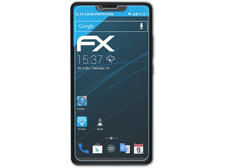 ATFOLIX 3x FX-Clear Displayschutz(für Sharp Aquos D10)