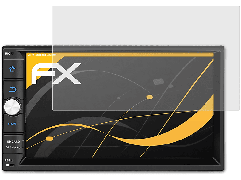 ATFOLIX 2x FX-Antireflex Displayschutz(für Pumpkin AE0273B 7 Inch (Universal))