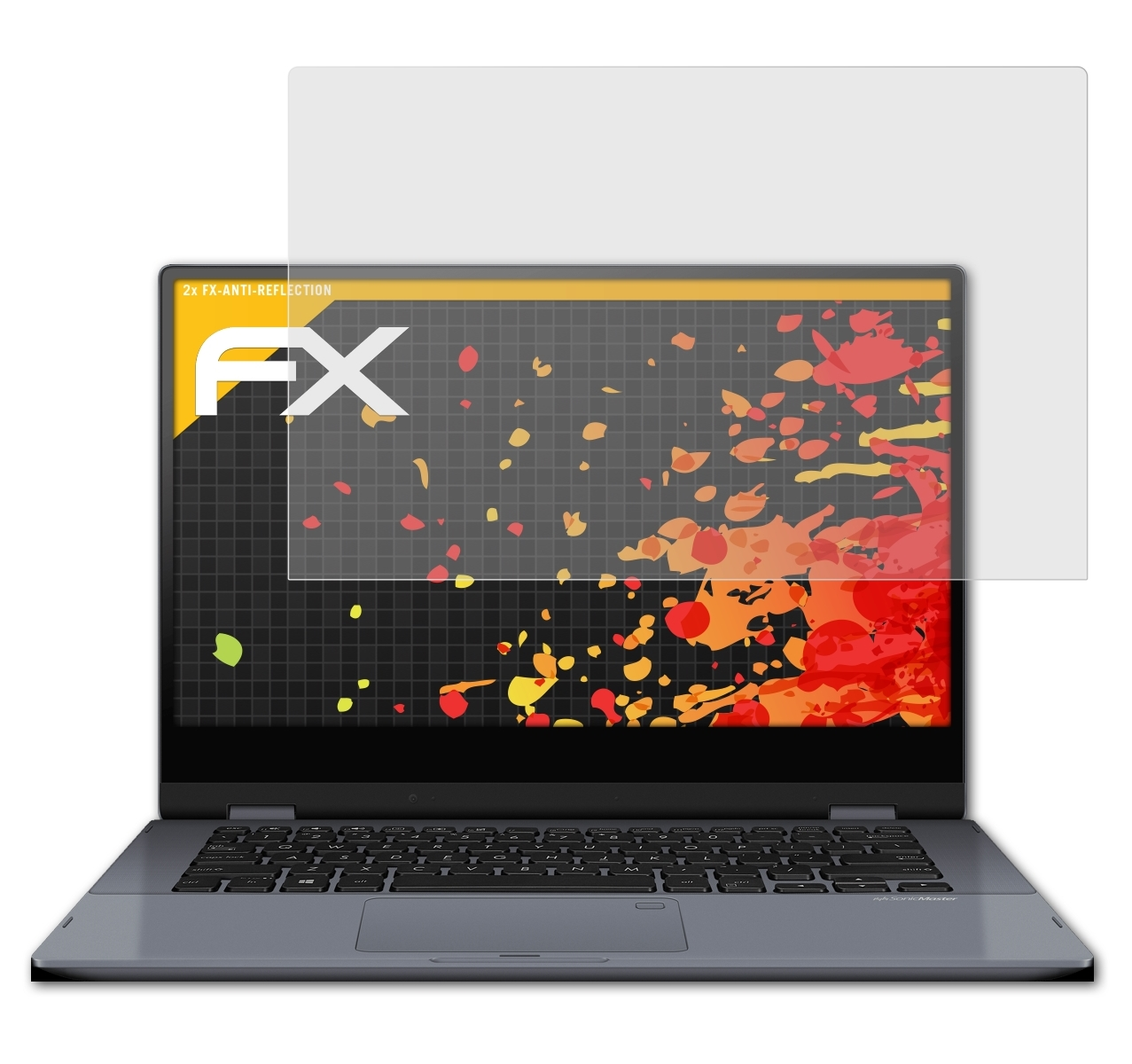ATFOLIX 2x Displayschutz(für (TP412UA)) VivoBook Flip 14 FX-Antireflex Asus