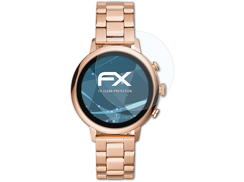 ATFOLIX 3x FX-Clear Displayschutz(für Fossil Q Venture HR (4. Generation)) | Smartwatch Schutzfolien & Gläser
