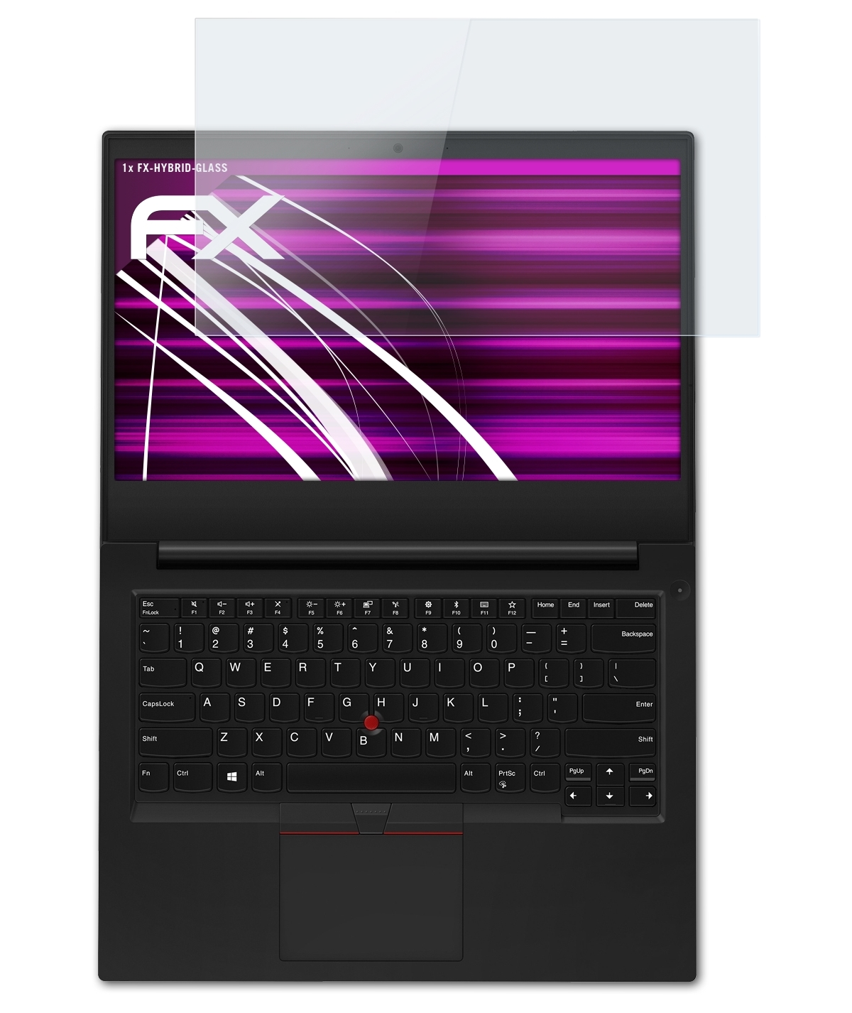 ATFOLIX FX-Hybrid-Glass Schutzglas(für Lenovo ThinkPad E495)