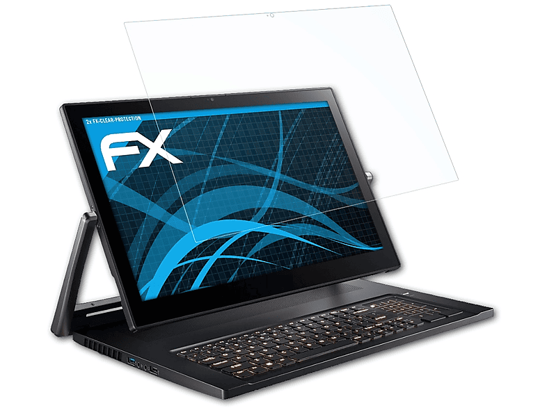 ATFOLIX 2x FX-Clear Displayschutz(für Acer 9 ConceptD Pro)