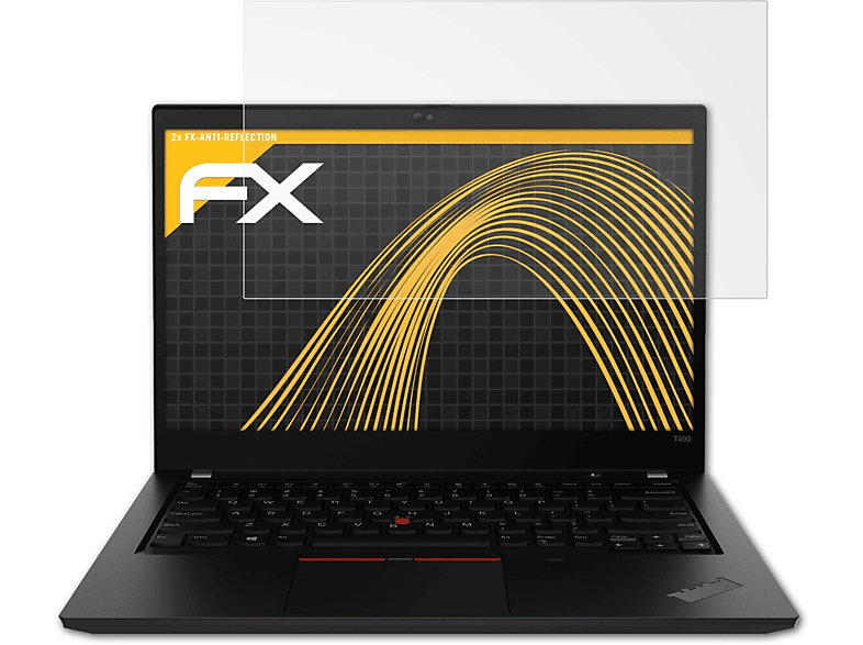 ATFOLIX Lenovo FX-Antireflex ThinkPad Displayschutz(für T490) 2x