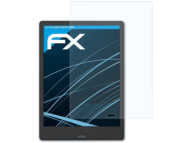 ATFOLIX 2x FX-Clear Displayschutz(für BOOX 2) Note