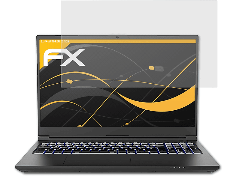 ATFOLIX 2x FX-Antireflex Displayschutz(für Medion Erazer Crawler E10)