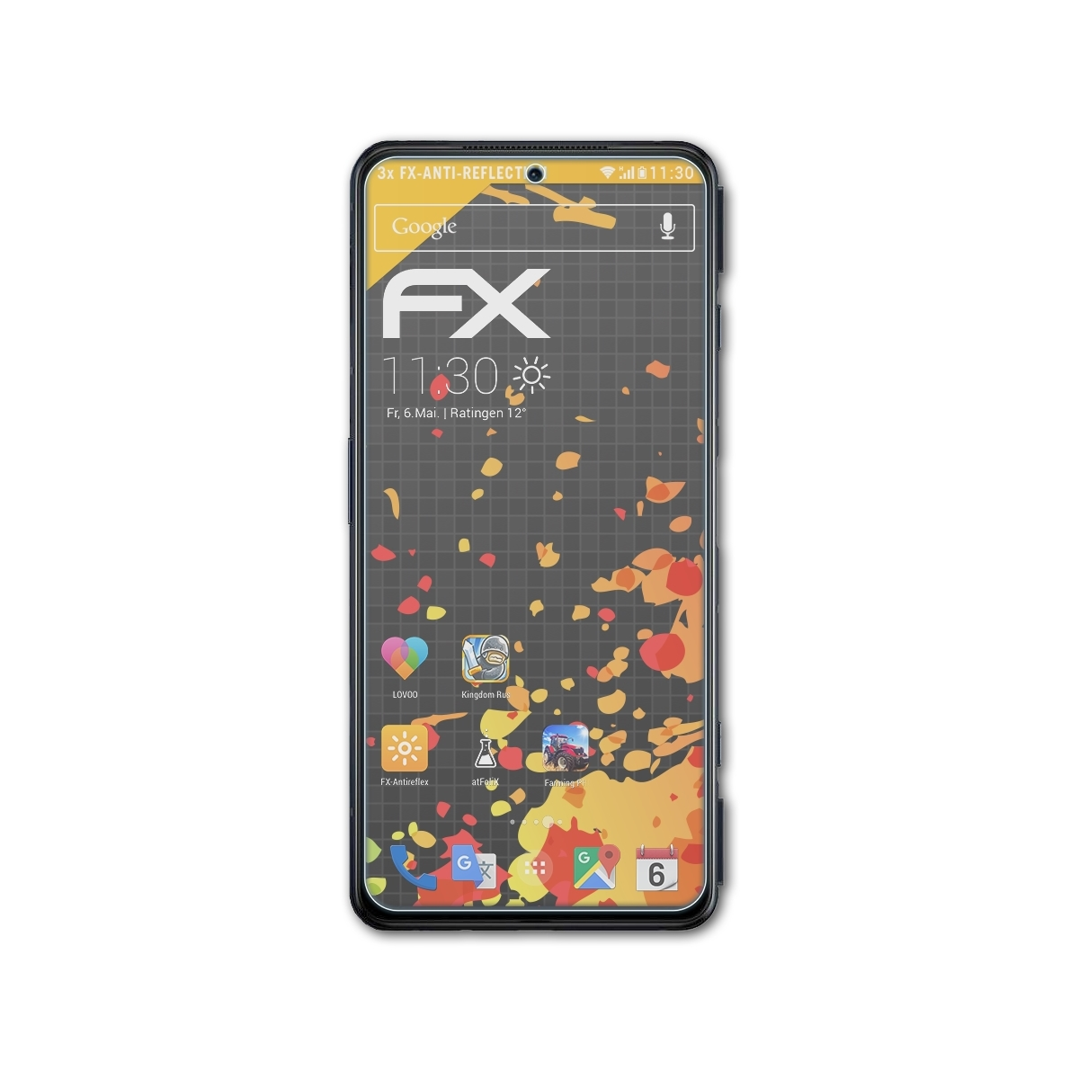 FX-Antireflex ATFOLIX Shark Pro) Xiaomi Black 3x 4 Displayschutz(für