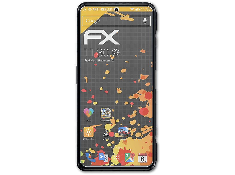 ATFOLIX 3x FX-Antireflex Displayschutz(für Xiaomi Black Shark 4 Pro)