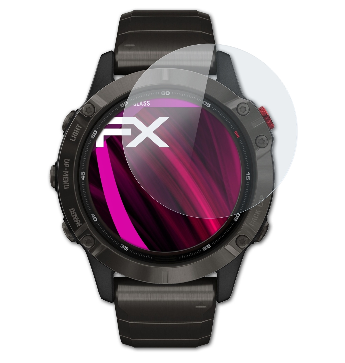 ATFOLIX FX-Hybrid-Glass Schutzglas(für Garmin Fenix 6 Pro)