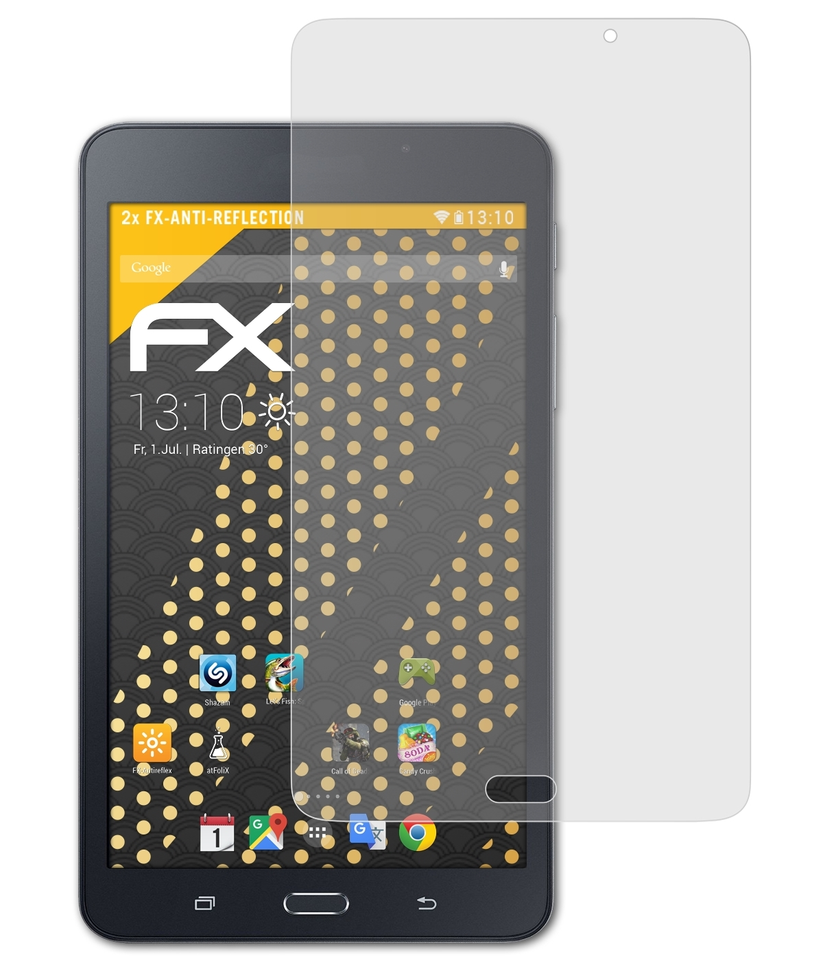 ATFOLIX A 7.0) Galaxy Displayschutz(für Samsung 2x FX-Antireflex Tab