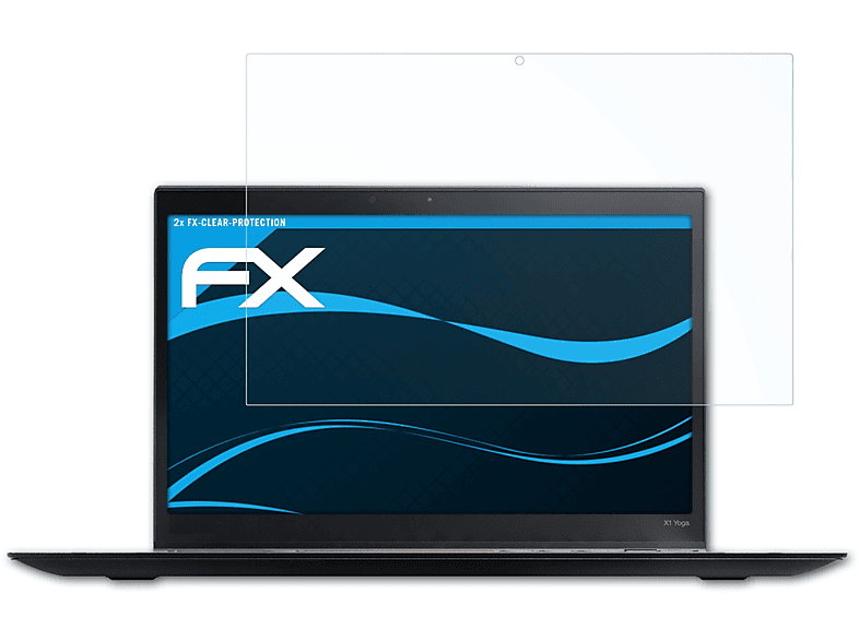 FX-Clear 2017)) X1 Displayschutz(für Gen. ATFOLIX (2nd Yoga ThinkPad 2x Lenovo