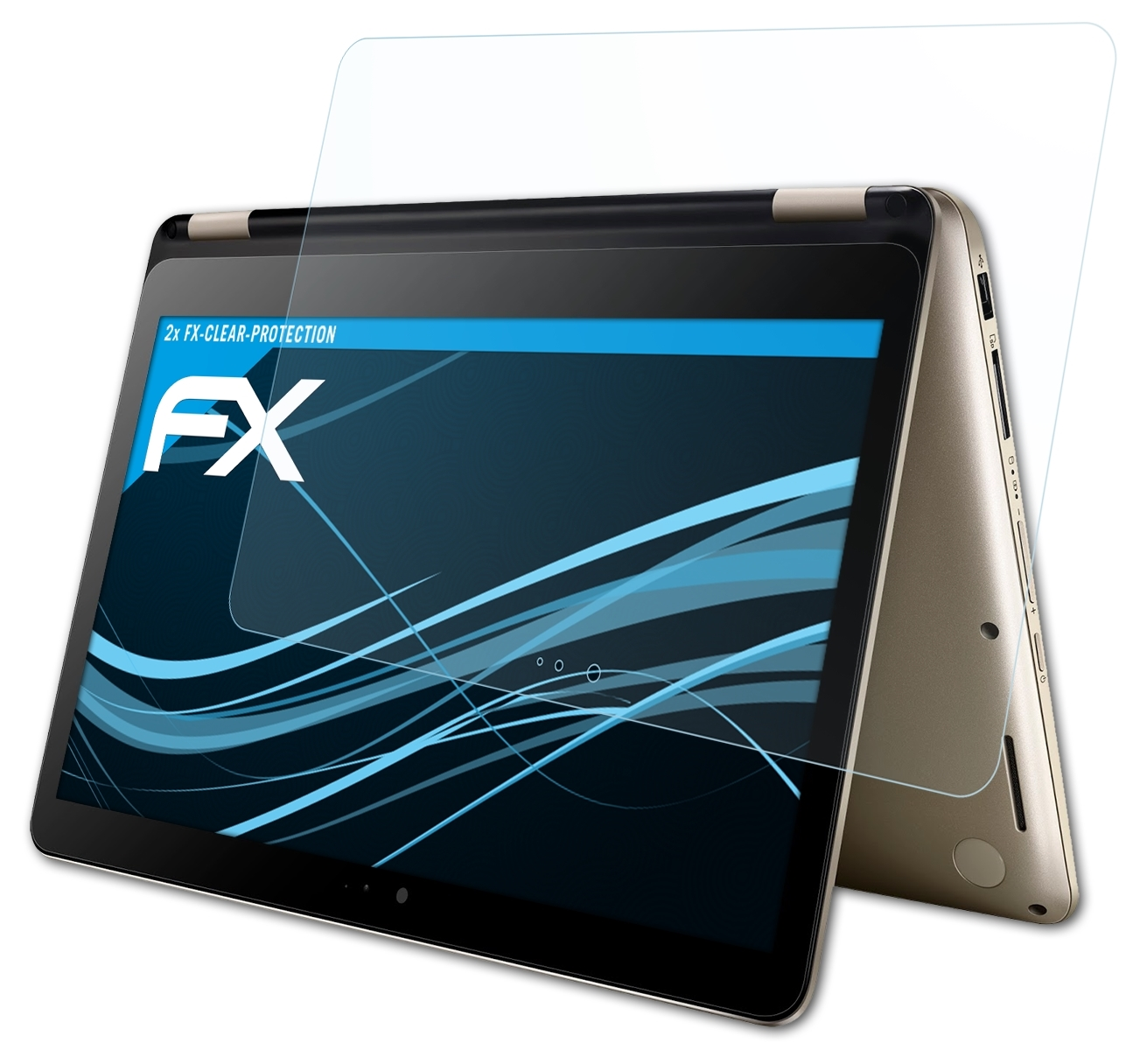 Displayschutz(für ATFOLIX Flip VivoBook FX-Clear 2x Asus TP301)