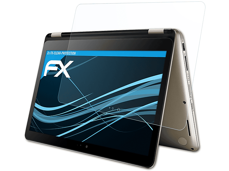 ATFOLIX 2x FX-Clear Displayschutz(für Asus VivoBook Flip TP301)