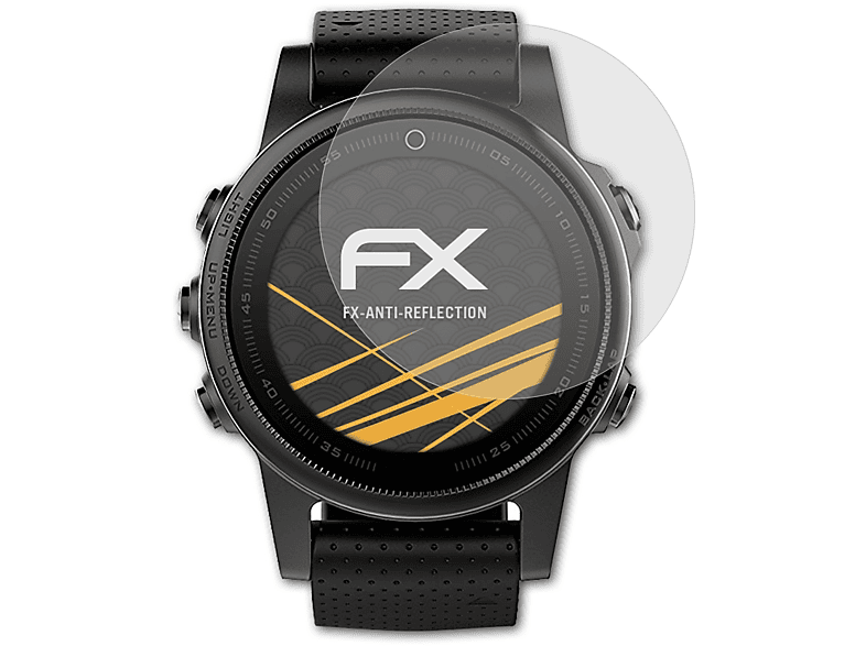 ATFOLIX 3x FX-Antireflex Displayschutz(für Garmin Fenix 5S (42 mm))