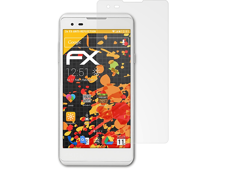 ATFOLIX 3x FX-Antireflex Displayschutz(für LG Tribute HD)