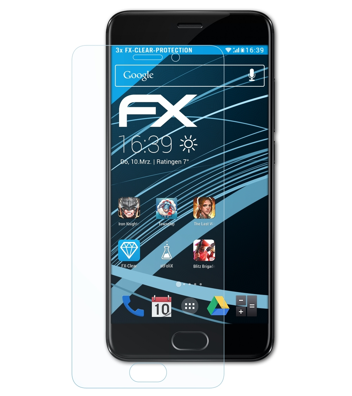 FX-Clear Displayschutz(für Pro 7) Meizu 3x ATFOLIX