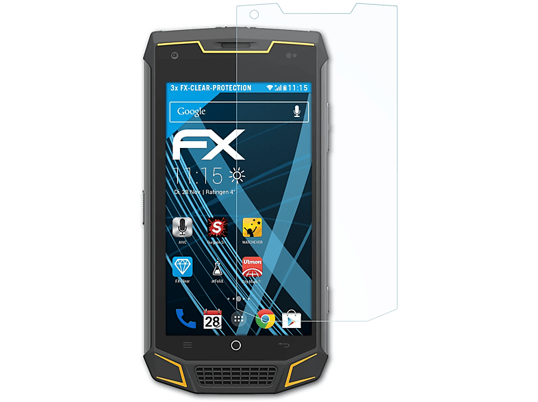 ATFOLIX FX-Clear 3x RugGear RG740) Displayschutz(für