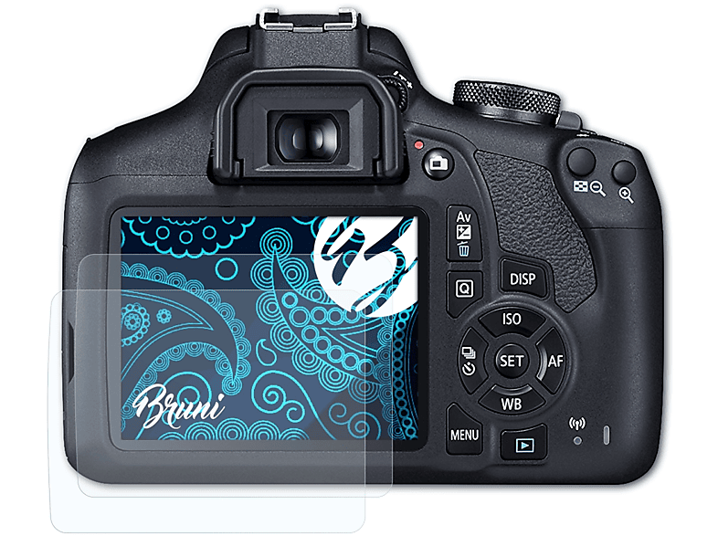 BRUNI 2x Basics-Clear Schutzfolie(für Canon EOS 2000D)