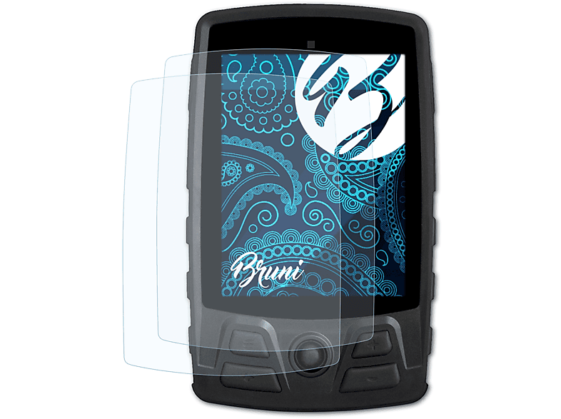 BRUNI 2x Basics-Clear Schutzfolie(für TwoNav Aventura (2018))