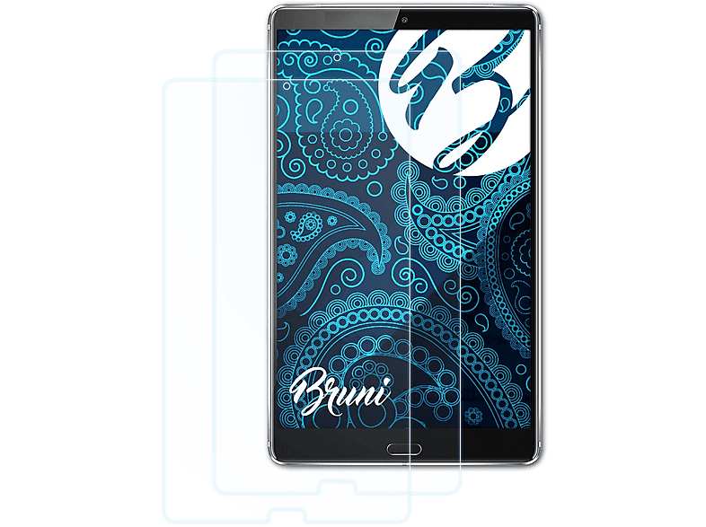 BRUNI 2x Basics-Clear Schutzfolie(für Huawei Mediapad M5 8)