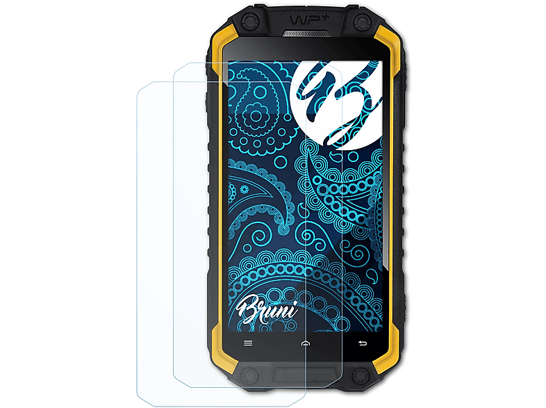 BRUNI 2x Basics-Clear Schutzfolie(für Evolveo StrongPhone Q9)