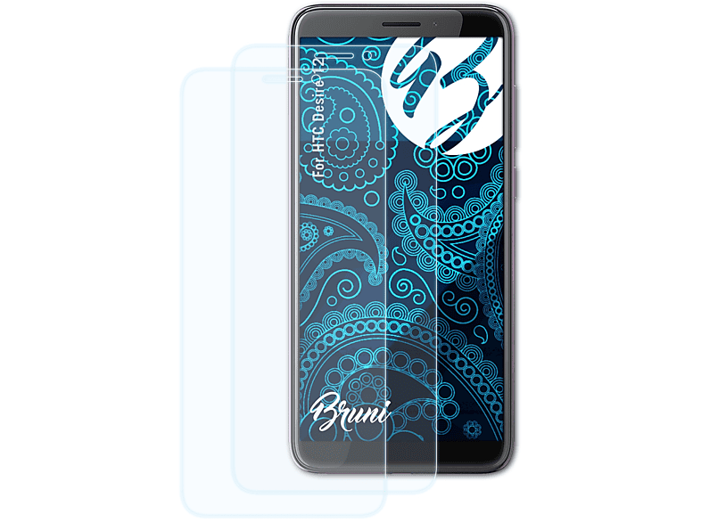 12) Basics-Clear HTC 2x BRUNI Schutzfolie(für Desire