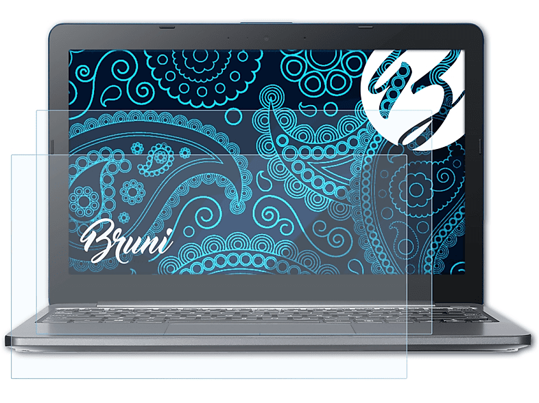 BRUNI 2x Asus Schutzfolie(für Basics-Clear E203NA) Laptop