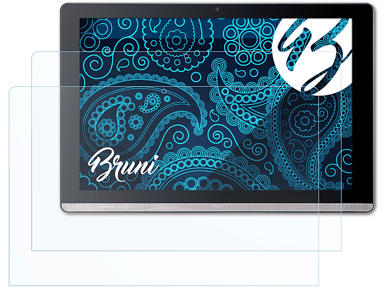 BRUNI 2x Basics-Clear Schutzfolie(für Acer Iconia One 10 (B3-A50))