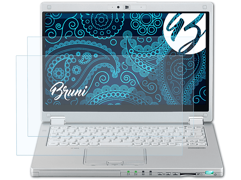 BRUNI 2x Basics-Clear Schutzfolie(für Panasonic Toughpad CF-MX4)