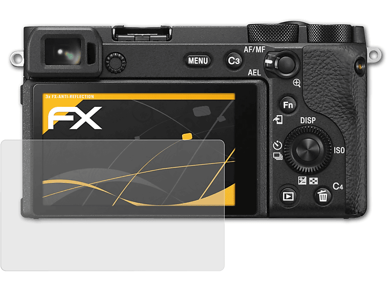 a6600) ATFOLIX Sony FX-Antireflex Alpha Displayschutz(für 3x