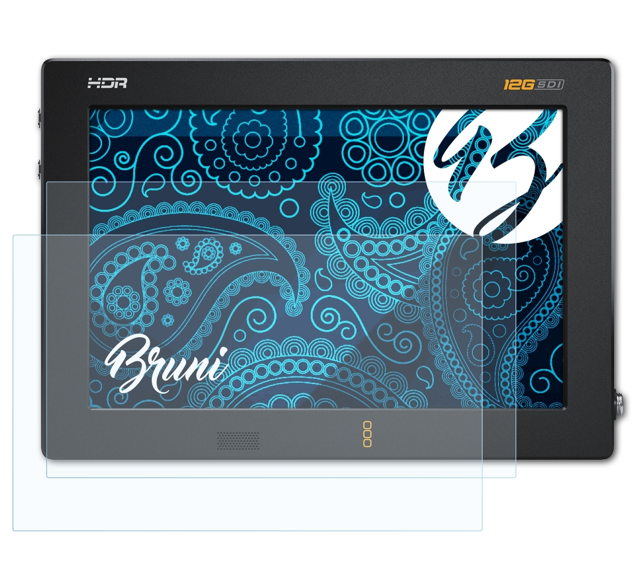 BRUNI 2x Basics-Clear Schutzfolie(für 12G Design 7 Video HDR) Assist Blackmagic