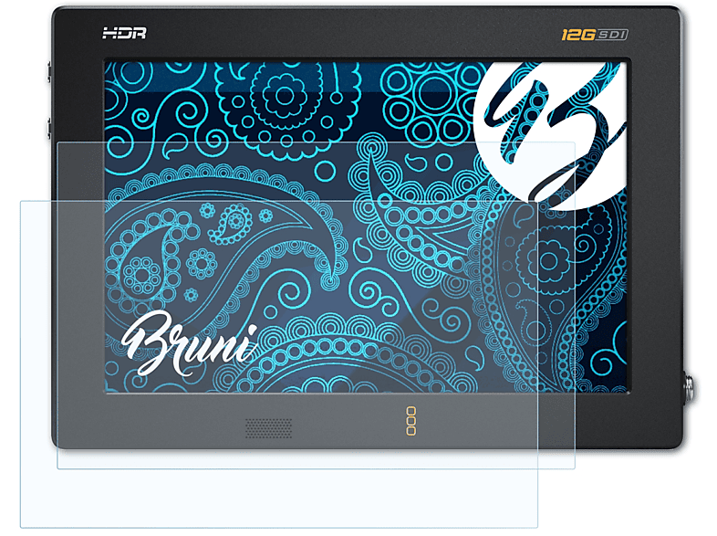 BRUNI 2x Basics-Clear Schutzfolie(für Blackmagic Assist Video 7 12G HDR) Design