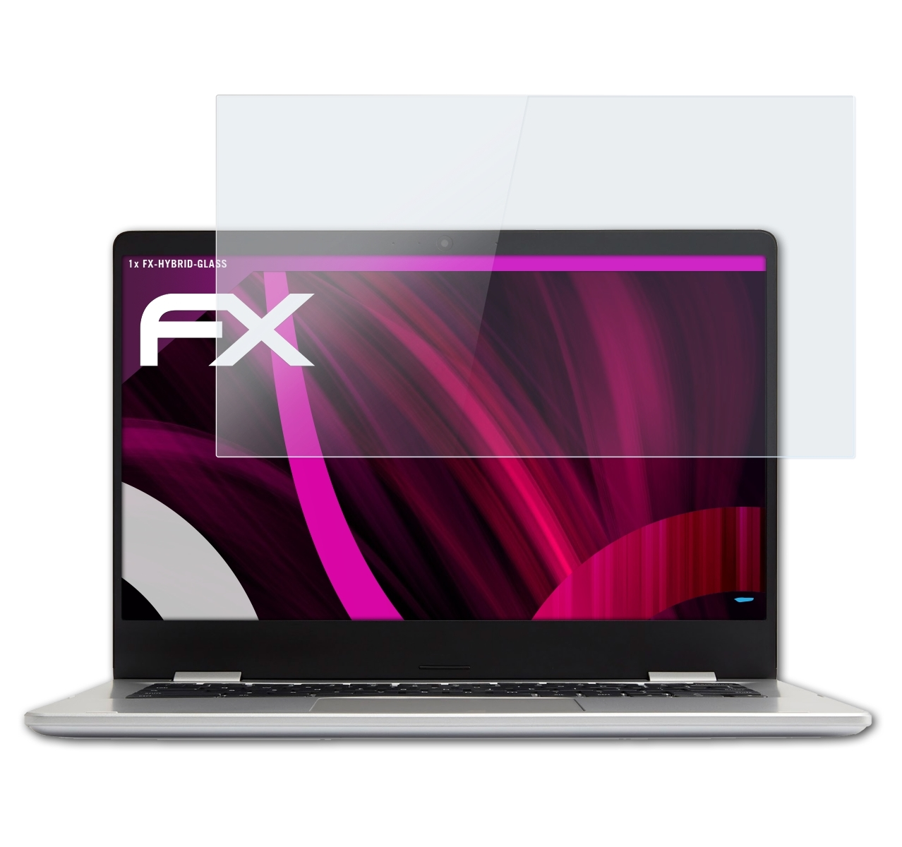 ATFOLIX FX-Hybrid-Glass Schutzglas(für Asus Chromebook (C423NA)) C423