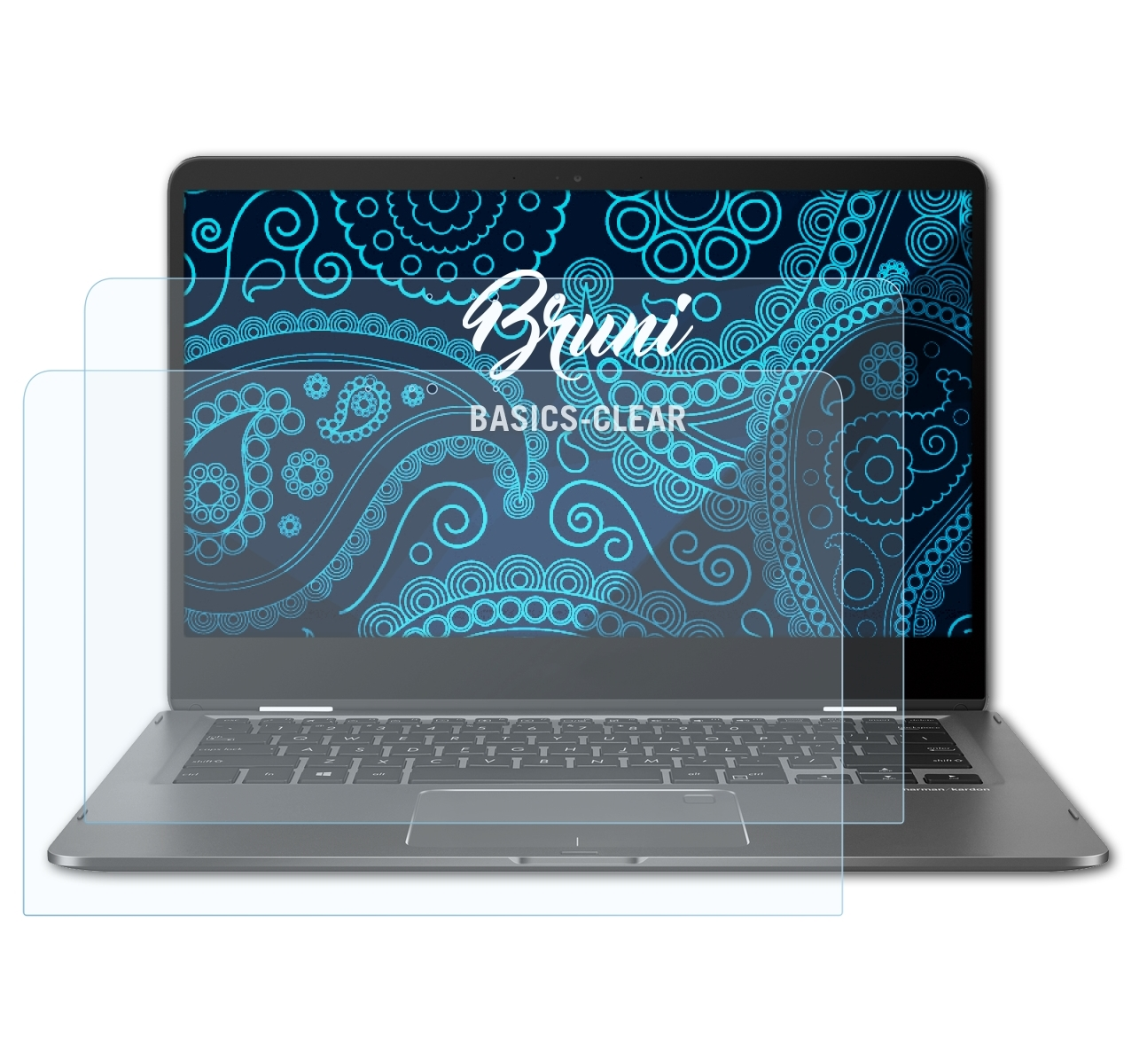 BRUNI 2x Basics-Clear Flip 14 Asus ZenBook Schutzfolie(für (UX461UN))