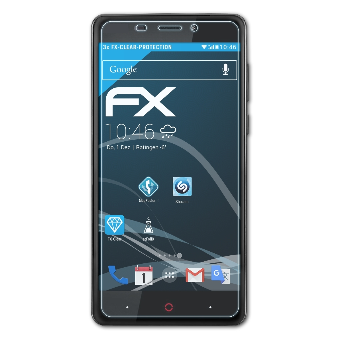 P1 Doopro Pro) ATFOLIX 3x Displayschutz(für FX-Clear