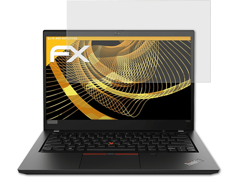 ATFOLIX 2x FX-Antireflex Displayschutz(für Lenovo ThinkPad T495s)