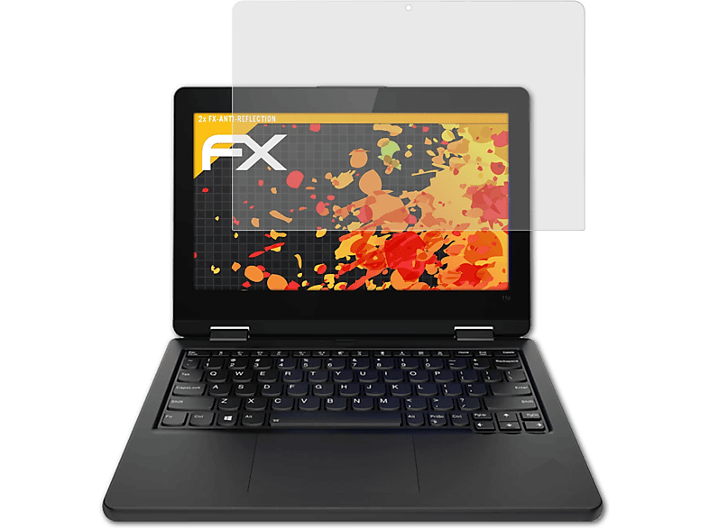 ATFOLIX 2x FX-Antireflex Displayschutz(für Lenovo ThinkPad 11e Yoga (Gen 6))