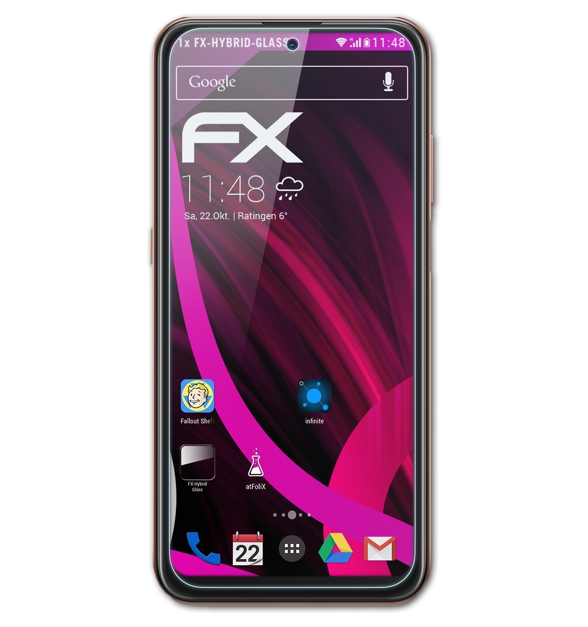 Nokia X20) FX-Hybrid-Glass Schutzglas(für ATFOLIX