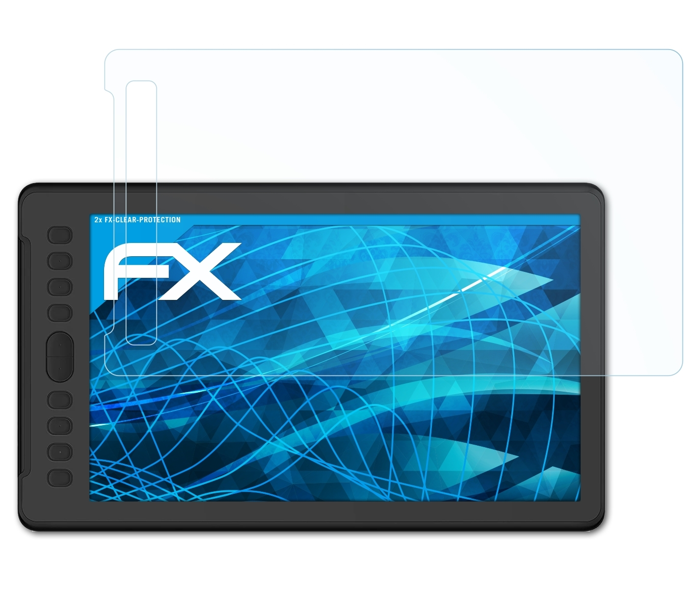 ATFOLIX 2x FX-Clear Displayschutz(für Huion H1161) Inspiroy