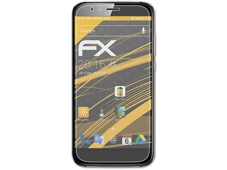 3x FX-Antireflex GX8) Displayschutz(für ATFOLIX Huawei