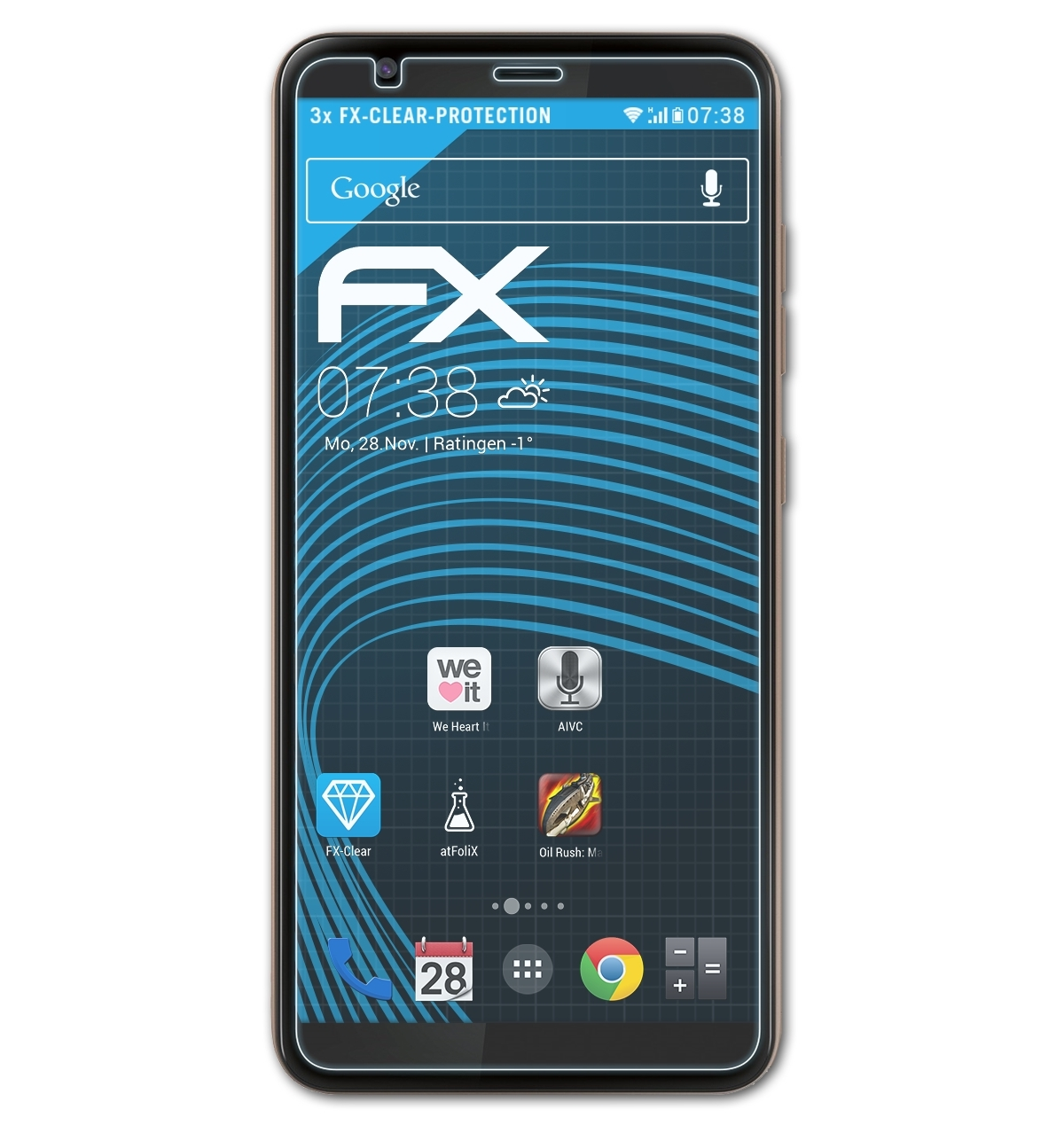GS280) FX-Clear ATFOLIX Gigaset 3x Displayschutz(für