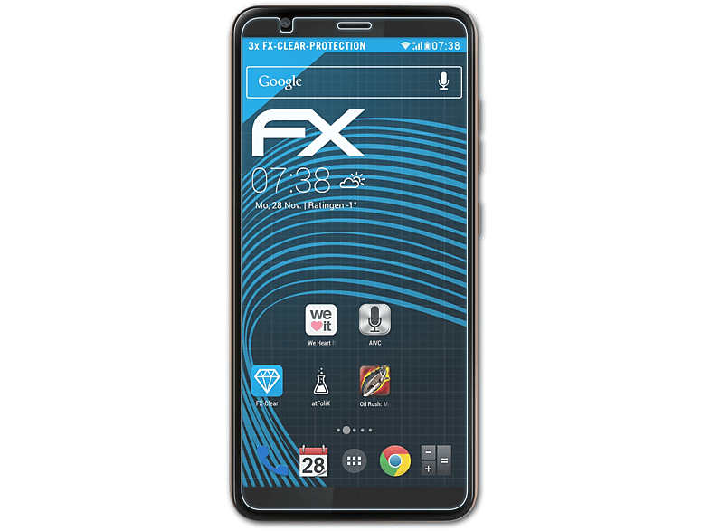 ATFOLIX 3x FX-Clear Displayschutz(für Gigaset GS280)