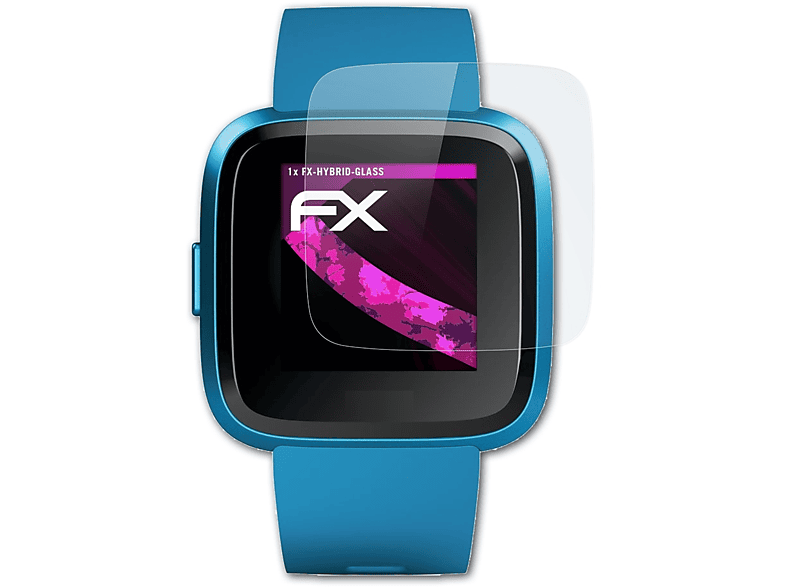 ATFOLIX FX-Hybrid-Glass Schutzglas(für Fitbit Versa Lite Edition)