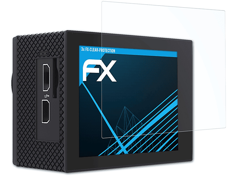 ATFOLIX 3x FX-Clear Displayschutz(für Akaso EK7000 Pro)