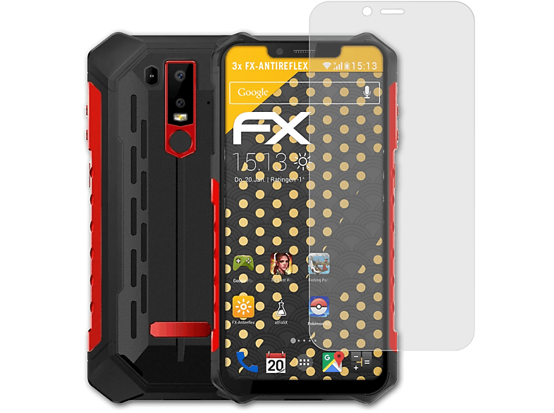 ATFOLIX 3x FX-Antireflex 6E) Ulefone Armor Displayschutz(für