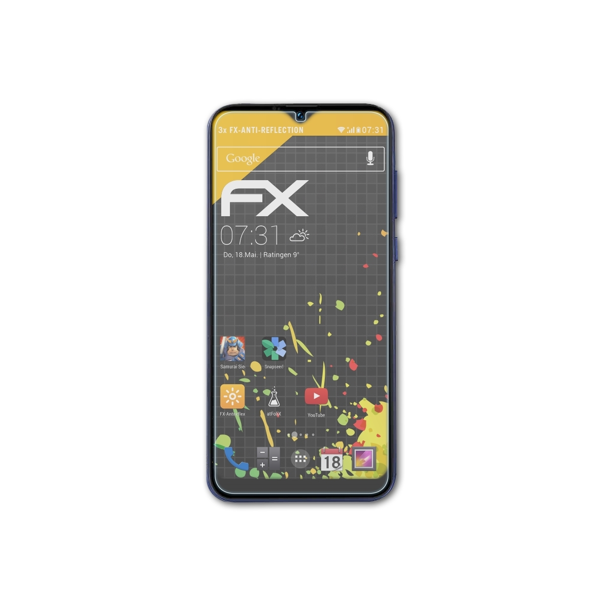 Doogee ATFOLIX Displayschutz(für Y8C) FX-Antireflex 3x