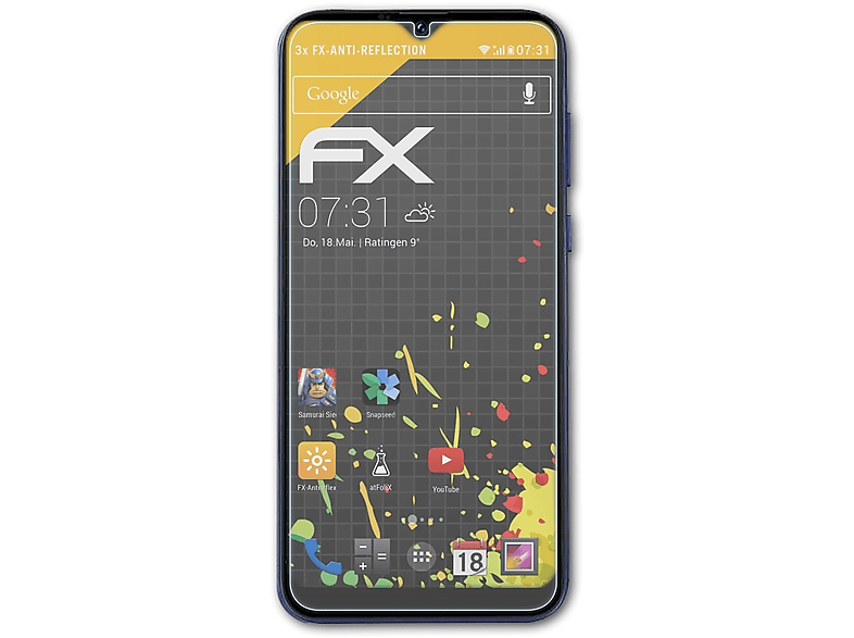 ATFOLIX 3x FX-Antireflex Displayschutz(für Doogee Y8C)