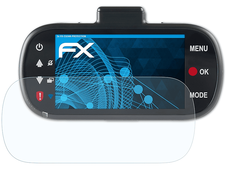 ATFOLIX 3x FX-Clear Displayschutz(für Nextbase 512GW)